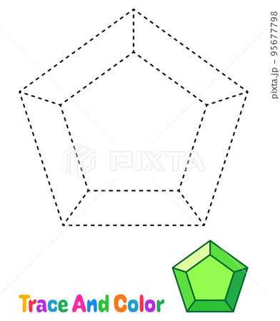 Gemstone tracing worksheet for kids 95677798