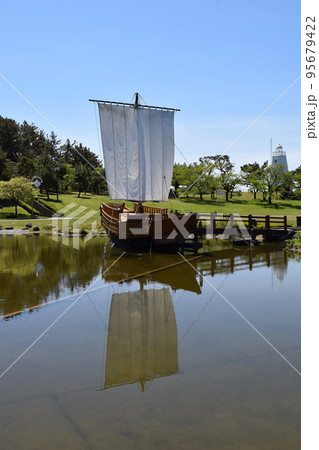 千石船（北前船）日和山公園 日本遺産 95679422