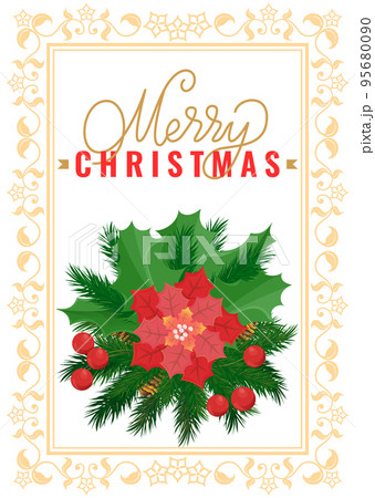 Christmas Decoration, Poinsettia Flower, Mistletoe 95680090
