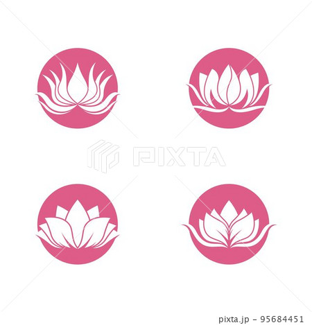 Lotus symbol vector icon illustration 95684451