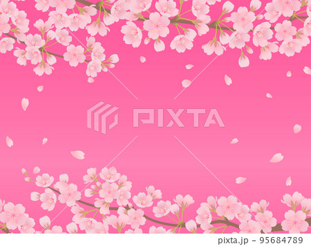 満開の桜_フレーム背景 95684789