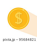 Icon of Dollar Coin Vector 95684821