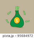 Colored Money Bag Vector 95684972
