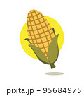 Icon Corn Organic Food Vector 95684975