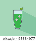 Icon Green Juice Cool with Shadow Vector 95684977