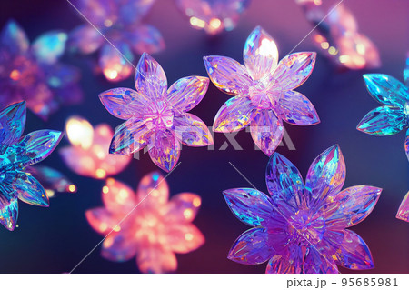 クリスタル 花 宝石 綺麗 アクセサリー ジュエル 95685981