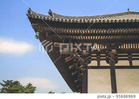 a landscape of Kohfuku temple in Nara, Japan 9 April 2012 95686969