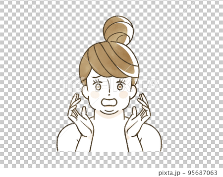驚いている肥満女性 95687063