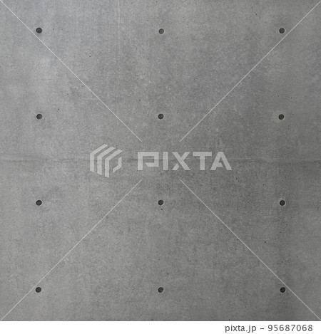 セパ穴のある暗い灰色のコンクリート表面の正方形の背景画像 セパ穴のある暗い灰色のコンクリート表面の正方形の背景画像 95687068