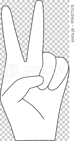 チョキ 95687328