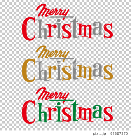 メリークリスマス(Merry Christmas)　オリジナルロゴ文字セット 95687370
