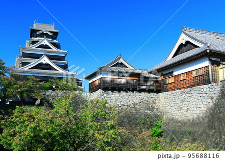 【熊本県】晴天の熊本城 【熊本県】晴天の熊本城 95688116