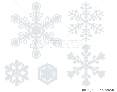 雪の結晶セット 95690856