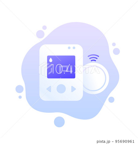 continuous glucose monitor vector illustration continuous glucose monitor vector illustration 95690961