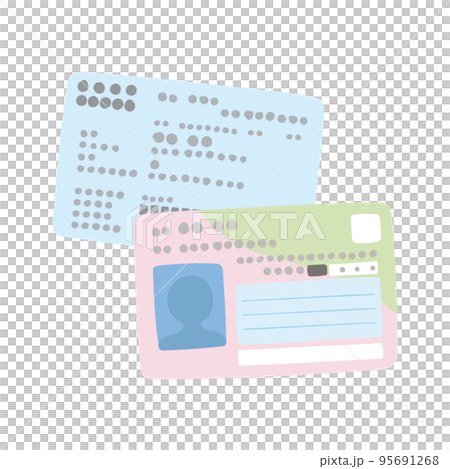 鬆散粗糙手繪我的號碼卡和醫保卡 鬆散粗糙手繪我的號碼卡和醫保卡 95691268