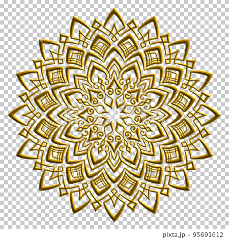 曼陀羅藝術(金工風格、幾何圖案、蕾絲風格) 曼陀羅藝術(金工風格、幾何圖案、蕾絲風格) 95691612