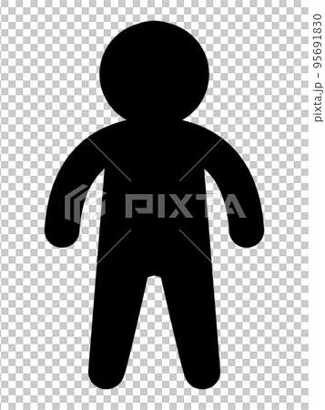 黒い人影のイラスト素材のイラスト素材 [95691830] - PIXTA