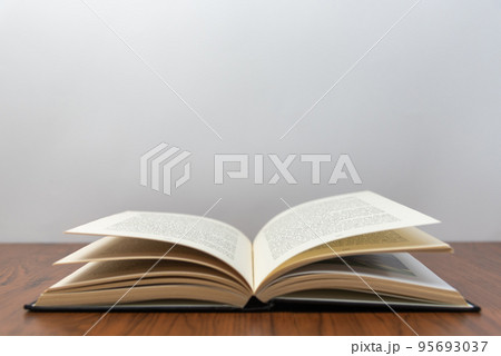 open book on desk education learning copy space. open book on desk education learning copy space. 95693037