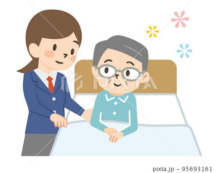 おじいさんの介護をするヤングケアラー 95693161