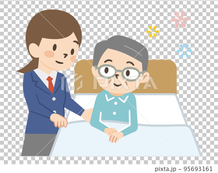 おじいさんの介護をするヤングケアラー 95693161