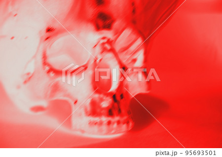 Human skull. Human remains. Skull in the smoke. Danger of death. Halloween holiday concept. Human skull. Human remains. Skull in the smoke. Danger of death. Halloween holiday concept. 95693501