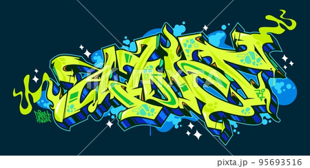 Abstract Graffiti Style Font Lettering Vector Illustration Template 95693516