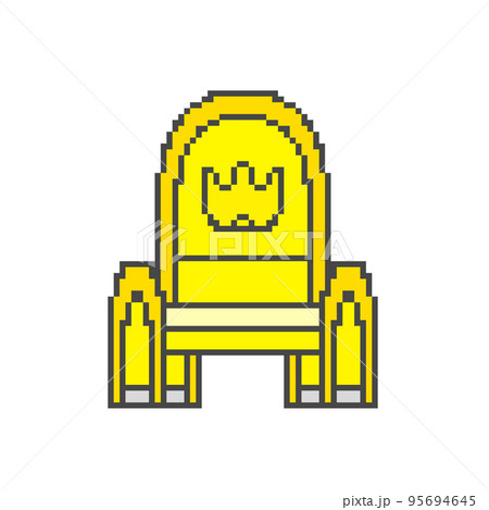 王の椅子＿ドット絵(黄色) 95694645