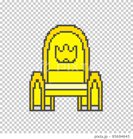 王の椅子＿ドット絵(黄色) 95694645