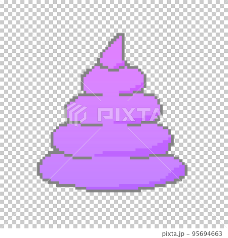 ドット絵のうんこ素材(紫) 95694663