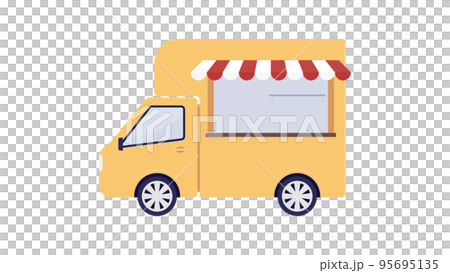 廚房車、餐飲車、餐車、移動銷售插畫素材 廚房車、餐飲車、餐車、移動銷售插畫素材 95695135