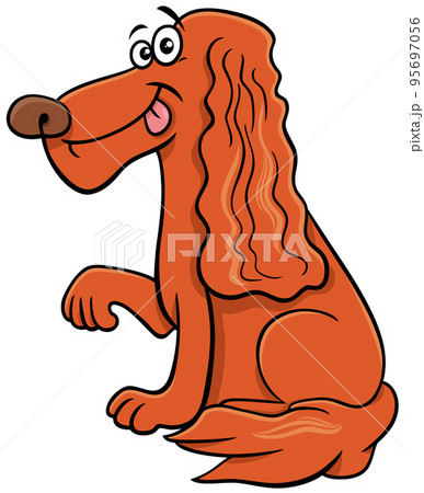 cartoon cocker spaniel dog comic animal character 95697056