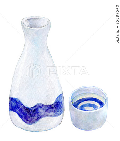 水彩イラスト 徳利 日本酒 吟醸 水彩イラスト 徳利 日本酒 吟醸 95697540
