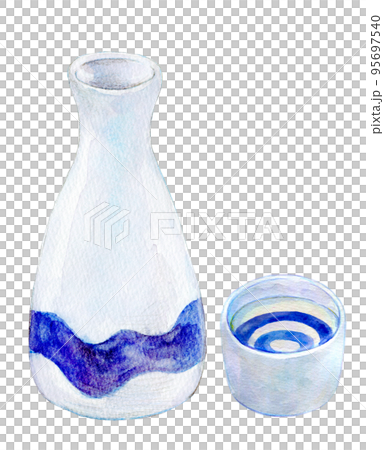 水彩イラスト 徳利 日本酒 吟醸 水彩イラスト 徳利 日本酒 吟醸 95697540
