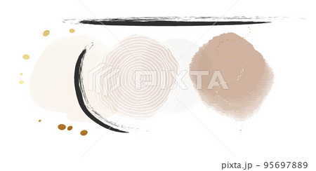 Abstract circles vector background, watercolor shape round paints. Blush ivory beige gold texture Abstract circles vector background, watercolor shape round paints. Blush ivory beige gold texture 95697889