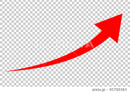 Arrow that rises to the right 95700363