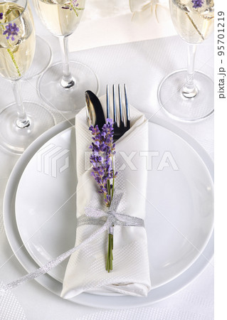 Table setting in Provence style Table setting in Provence style 95701219