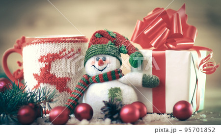 Christmas card. Christmas mug and cute gifts . Christmas card. Christmas mug and cute gifts . 95701852