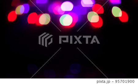 Red and orange holiday bokeh. Christmas background 95701900