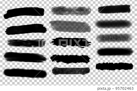 Set of stroke paintbrush abstract. Design for element on transparent background Set of stroke paintbrush abstract. Design for element on transparent background 95702463