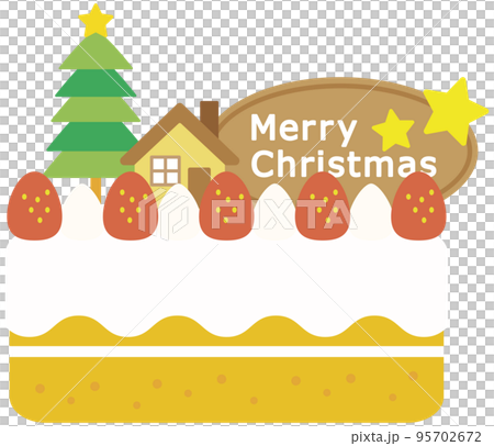 簡單可愛的草莓聖誕蛋糕 95702672