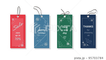 Vertical winter labels with twigs and snowflakes Vertical winter labels with twigs and snowflakes 95703784