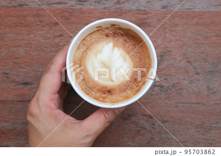 hot cofffee, cappuccino coffee or latte coffee or flat white hot cofffee, cappuccino coffee or latte coffee or flat white 95703862