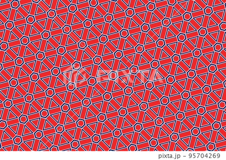 Geometric pattern in the colors of the national flag of Norway. The colors of Norway. 95704269