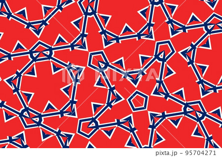 Geometric pattern in the colors of the national flag of Norway. The colors of Norway. 95704271