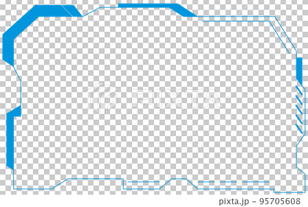 Digital Cyber Motif Frame C - Stock Illustration [95705608] - PIXTA
