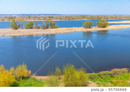 Coastal landscape of Volga river, Russia Coastal landscape of Volga river, Russia 95706666