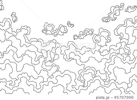 Sketch of sky clouds. Morning or evening landscape with clouds. Heaven skies background with lens effect 95707000