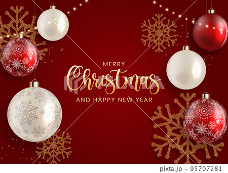 Merry Christmas and Happy New Year Holiday Background. Vector Illustration Merry Christmas and Happy New Year Holiday Background. Vector Illustration 95707281