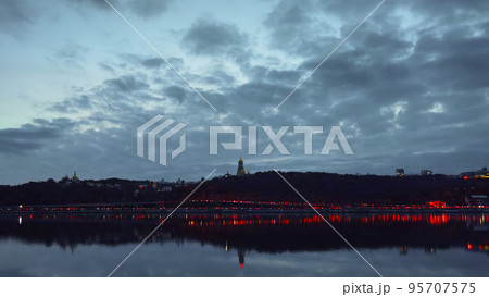 Power cuts in Kyiv after fresh missiles attacks on grid by Russia. October 2022 Power cuts in Kyiv after fresh missiles attacks on grid by Russia. October 2022 95707575