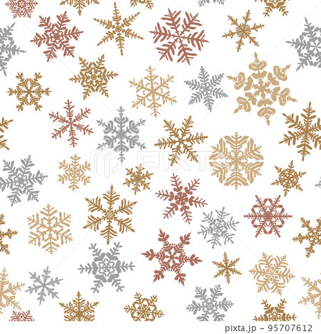 Christmas seamless pattern of snowflakes Christmas seamless pattern of snowflakes 95707612